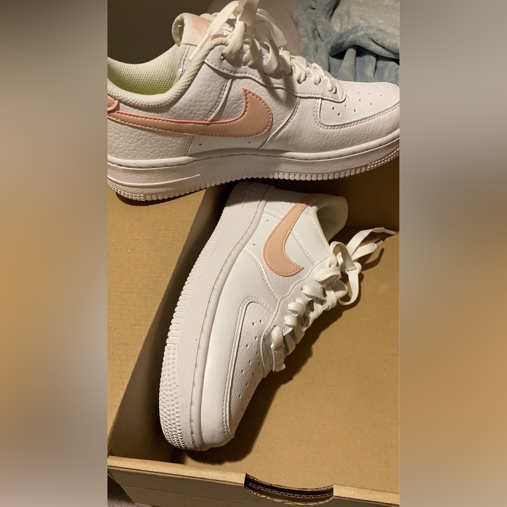 AF1 Pink And White Nike Women Shoes